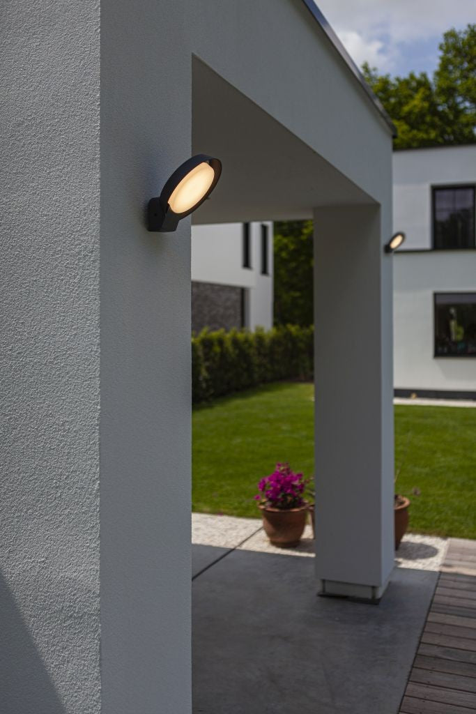 Applique Lampada da Parete POLO Grigio Scuro 15W 3000K IP54