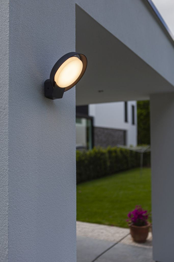 Applique Lampada da Parete POLO Grigio Scuro 15W 3000K IP54