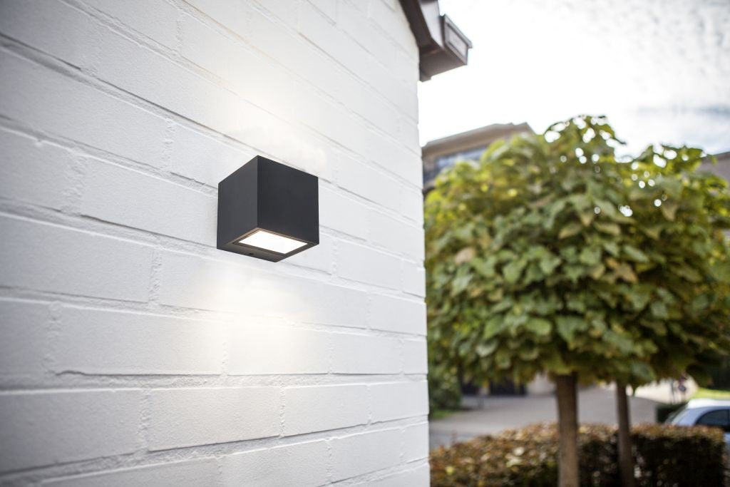 Applique Lampada da Parete GEMINI Grigio Scuro 9W 4000K IP54