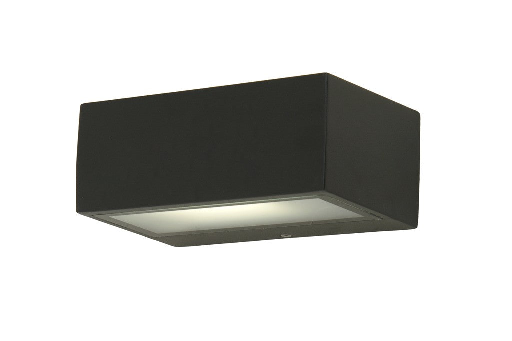 Applique Lampada da Parete GEMINI Grigio Scuro E27 Max 40W IP44