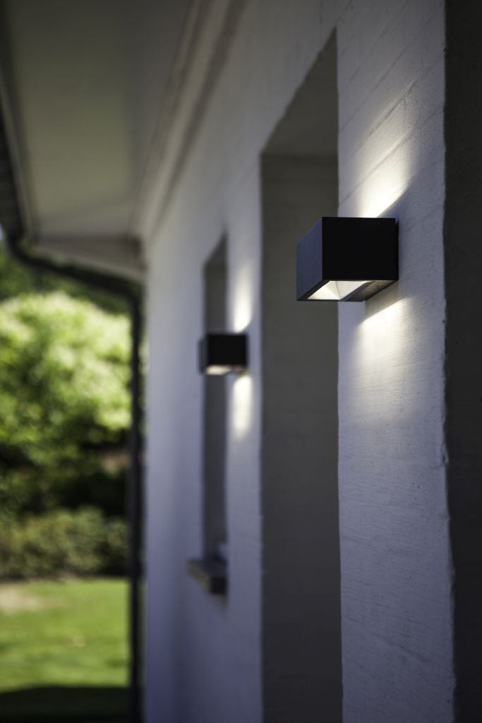 Applique Lampada da Parete GEMINI Grigio Scuro 21W 4000K IP54