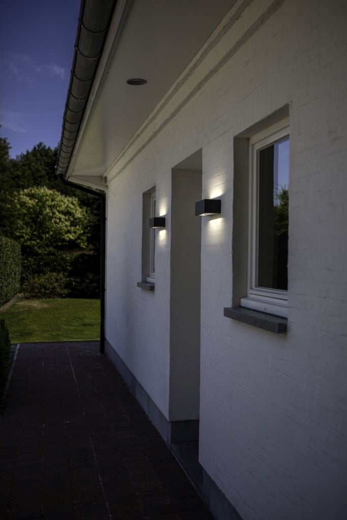 Applique Lampada da Parete GEMINI Grigio Scuro 21W 4000K IP54