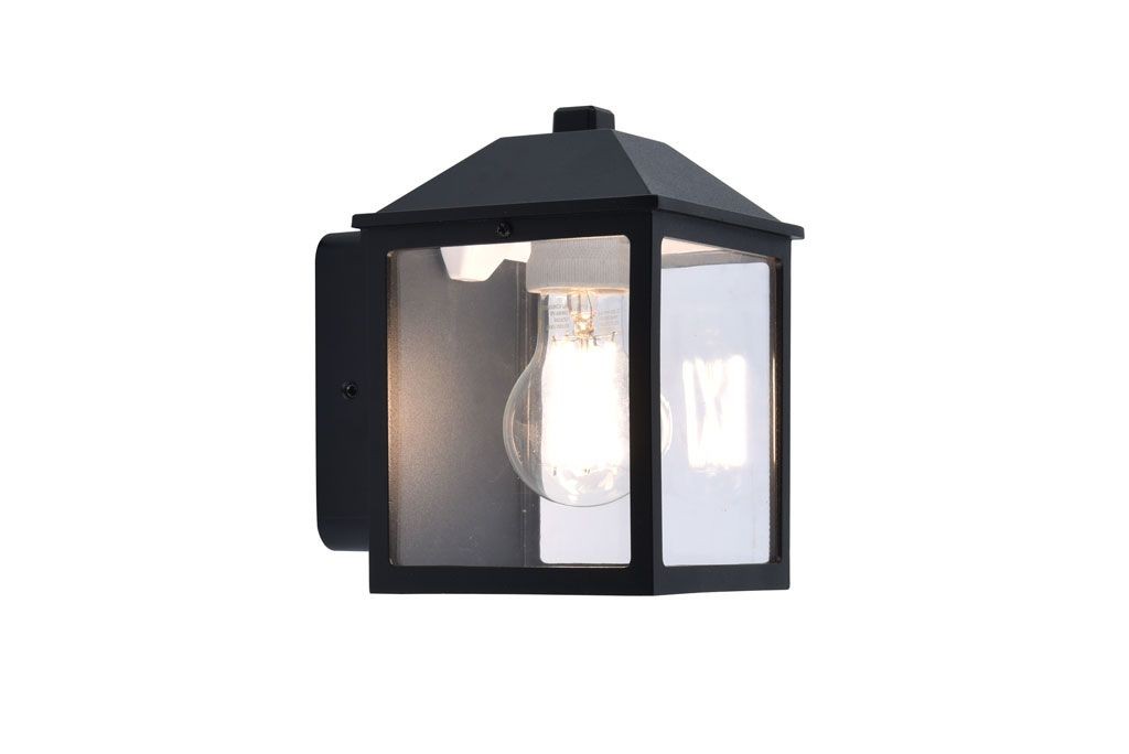 Applique Lampada da Parete SPIRE Nero Opaco E27 Max 10W IP44