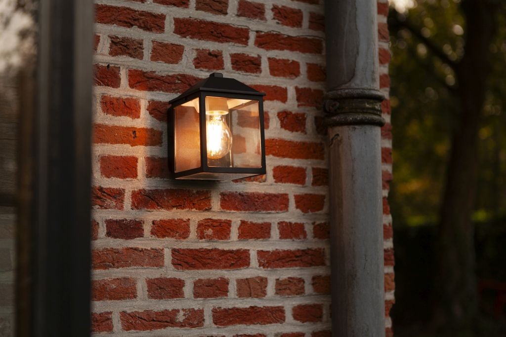 Applique Lampada da Parete SPIRE Nero Opaco E27 Max 10W IP44