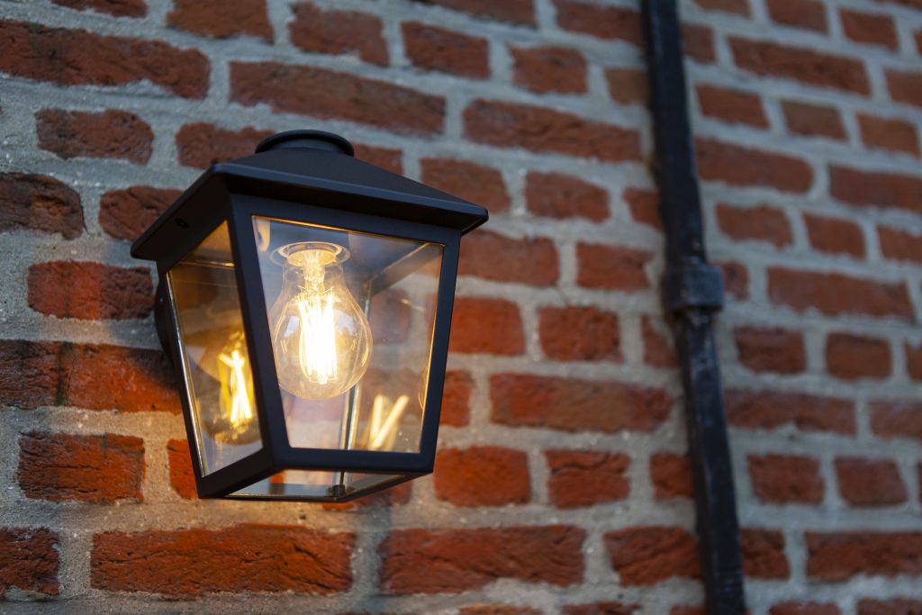 Applique Lampada da Parete ZAGO Nero Opaco E27 Max 40W IP44