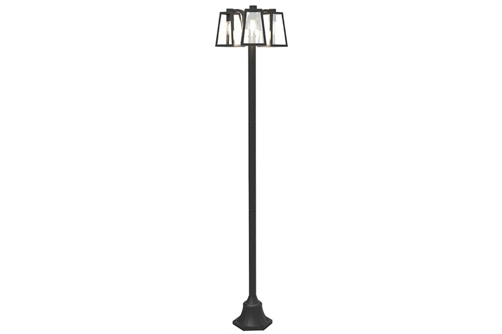Lampione da Giardino FIA Nero Opaco E27 Max 3x40W IP44