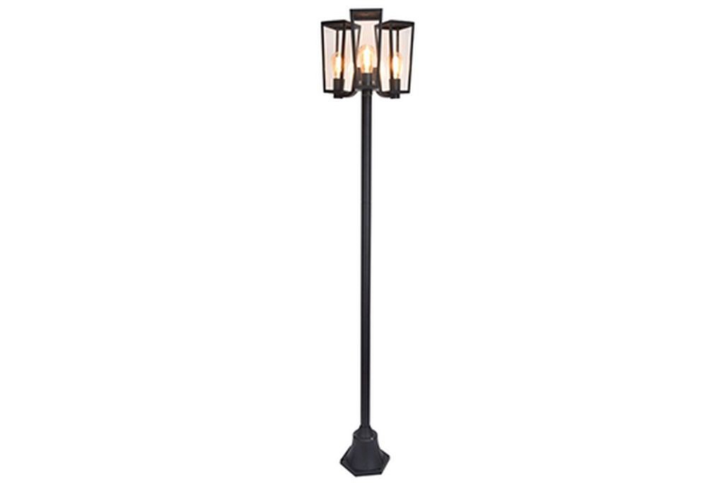 Lampione da Giardino PINE Nero Opaco E27 Max 3x40W IP44