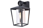 Applique Lampada da Parete WEST Nero Opaco E27 Max 40W IP44