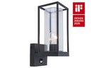 Applique Lampada da Parete FLAIR Sensore Movimento Nero Opaco E27 Max 40W IP44
