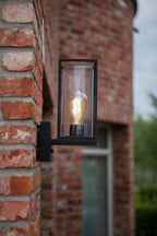Applique Lampada da Parete FLAIR Sensore Movimento Nero Opaco E27 Max 40W IP44
