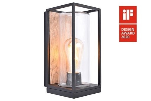 Applique Lampada da Parete FLAIR Trasparente Color Legno E27 Max 40W IP44