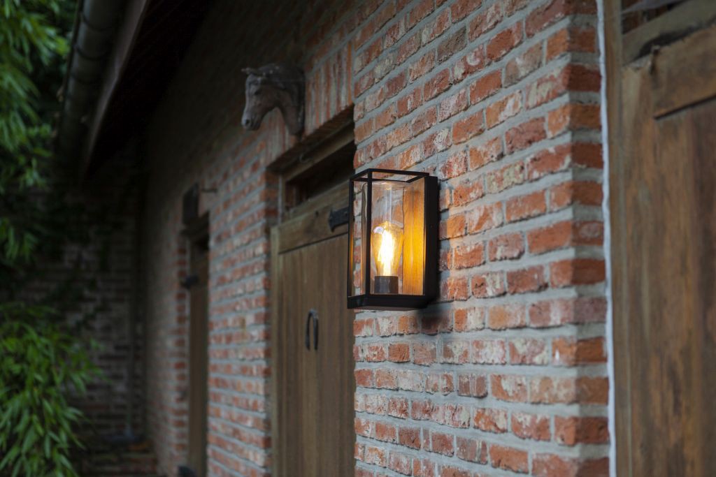 Applique Lampada da Parete FLAIR Trasparente Color Legno E27 Max 40W IP44