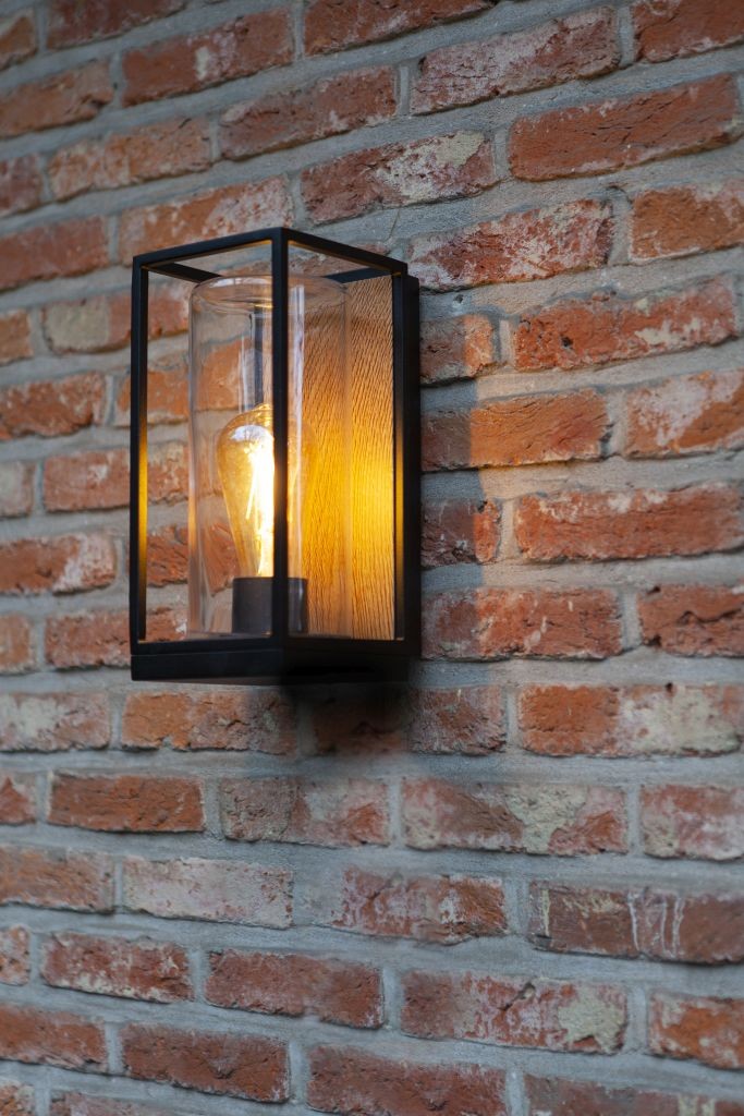 Applique Lampada da Parete FLAIR Trasparente Color Legno E27 Max 40W IP44