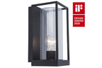 Applique Lampada da Parete FLAIR Trasparente Nero Opaco E27 Max 40W IP44