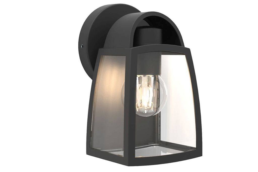 Applique Lampada da Parete KELSEY Nero Opaco E27 Max 40W IP44
