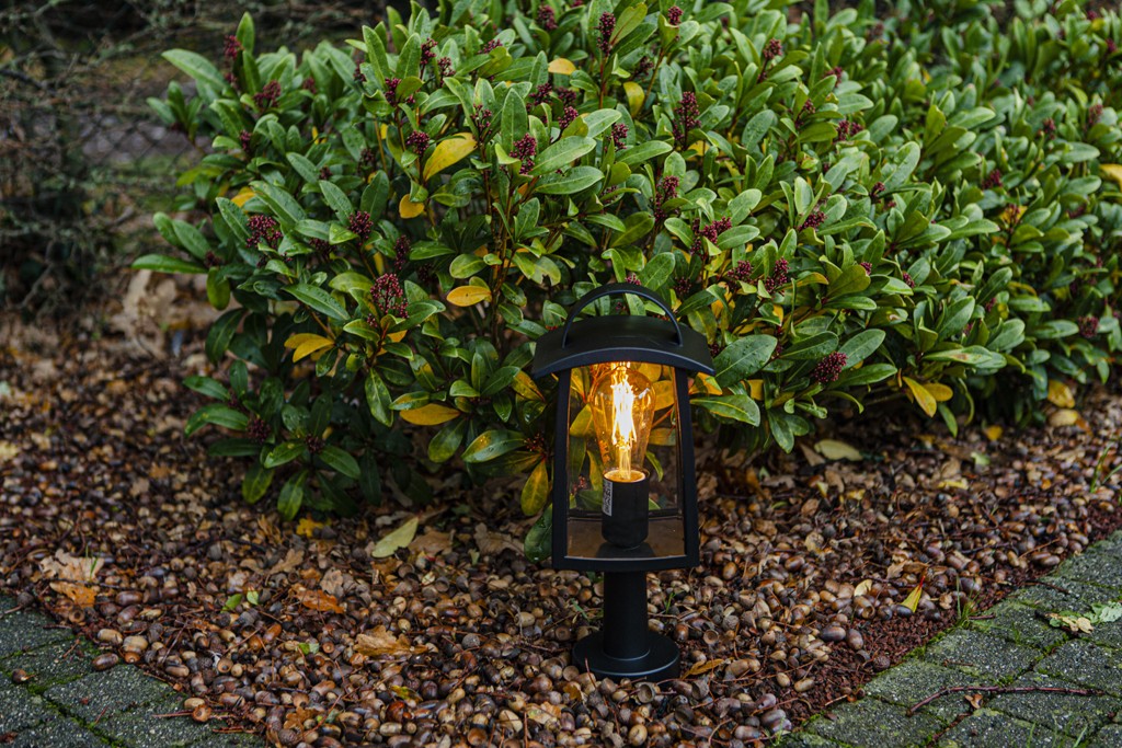 Lampioncino da Giardino KELSEY Nero Opaco E27 Max 40W IP44