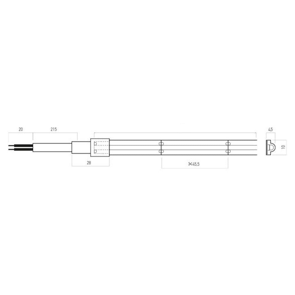 Striscia Led COB Arelux XTAP IP65 220V 12W/MT 286LED/MT 4000K 50 Metri