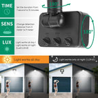Faro Proiettore Led Con Sensore Nero 30W Luce Naturale 4000K 2510LM IP65