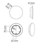 Applique da Parete LUNA Antracite 9W 1000lm CCT IP54