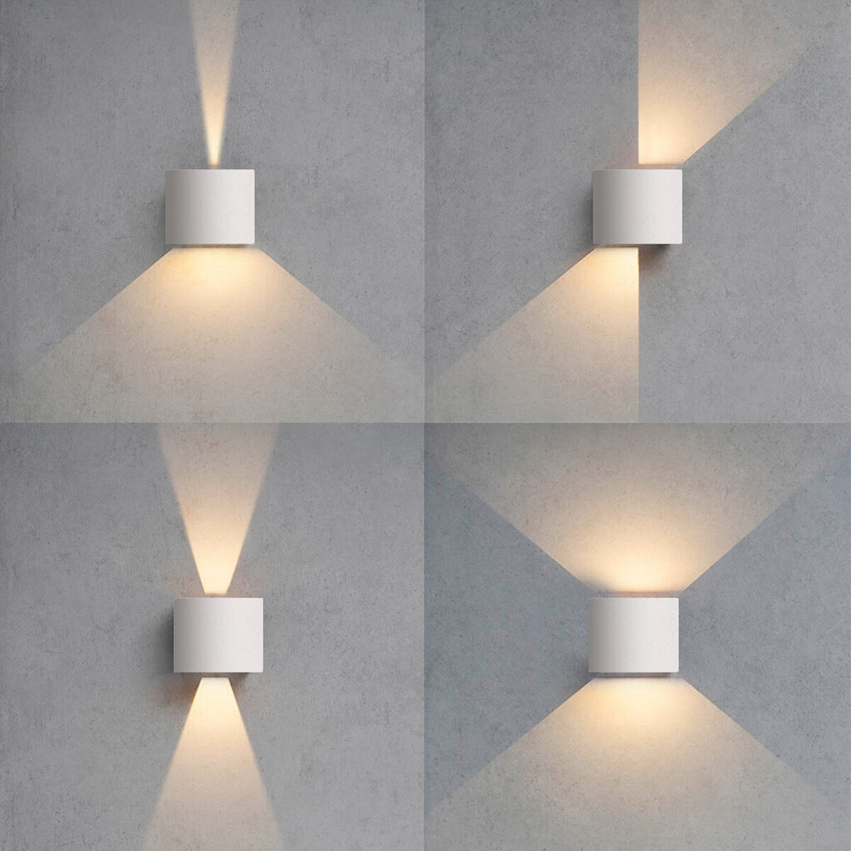 Applique da Parete MARBELLA ROUND Grigio Marina 10W 610lm CCT IP65