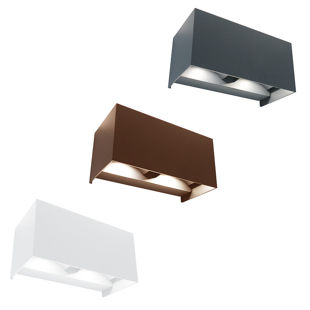 Applique da Parete MARBELLA DUO Antracite 20W 2040lm CCT IP65