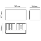 Applique da Parete MARBELLA DUO Corten 20W 2040lm CCT IP65