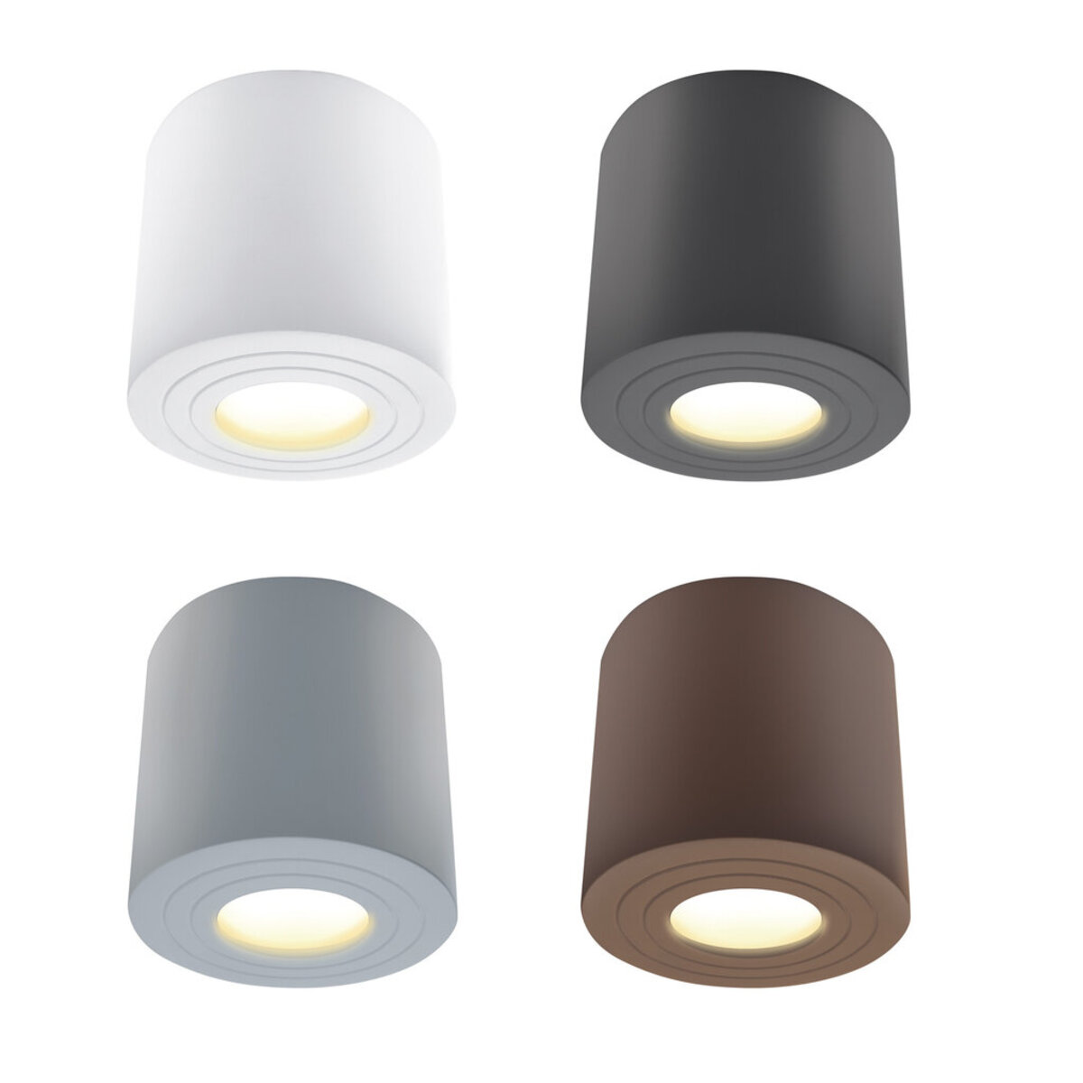 Plafoniera da Soffitto Rotonda MALAGA Corten GU10 Max 7W IP65