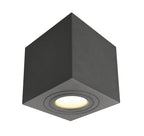 Plafoniera da Soffitto Quadrata ALMERIA Antracite GU10 Max 7W IP65