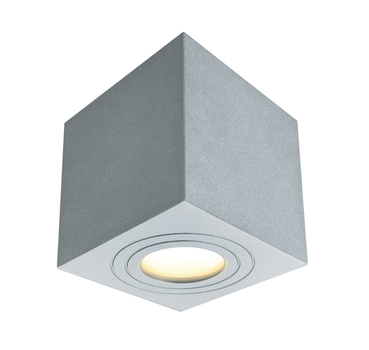 Plafoniera da Soffitto Quadrata ALMERIA Grigio Marina GU10 Max 7W IP65