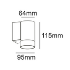 Applique da Parete GRANADA2 Corten GU10 Max 7W IP65