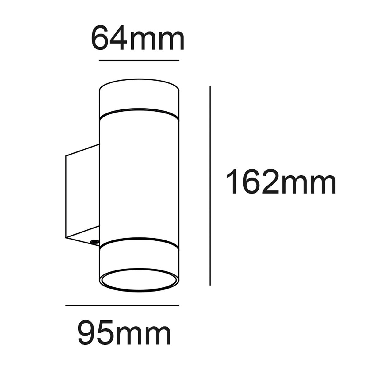 Applique da Parete GRANADA2 DUO Antracite GU10 Max 2x7W IP65