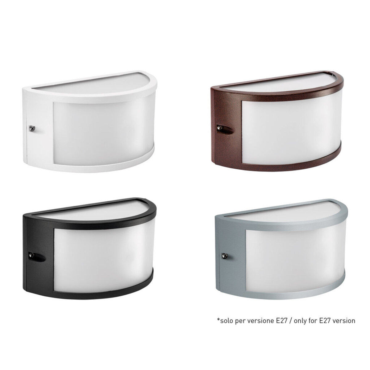 Applique da Parete SEGOVIA 1 Grigio Marina con Attacco E27 Max 20W IP54