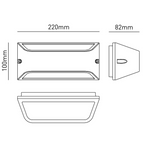 Applique da Parete LAGOS 1 Antracite con Attacco E27 Max 20W IP54