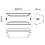 Applique da Parete LAGOS 2 Nero con Attacco E27 Max 20W IP54