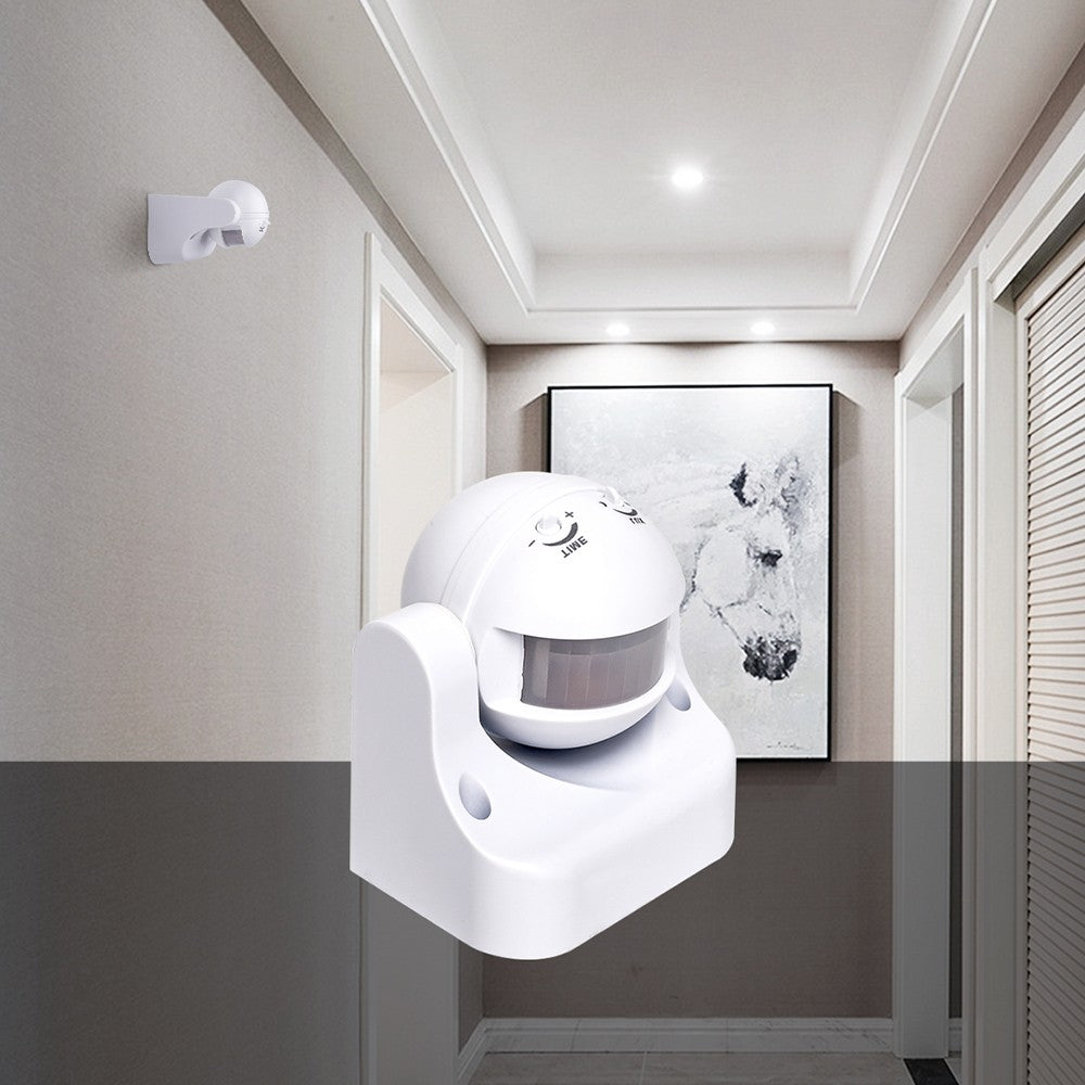 Sensore Movimento Infrarossi 180° PIR Crepuscolare IP44 Aigostar