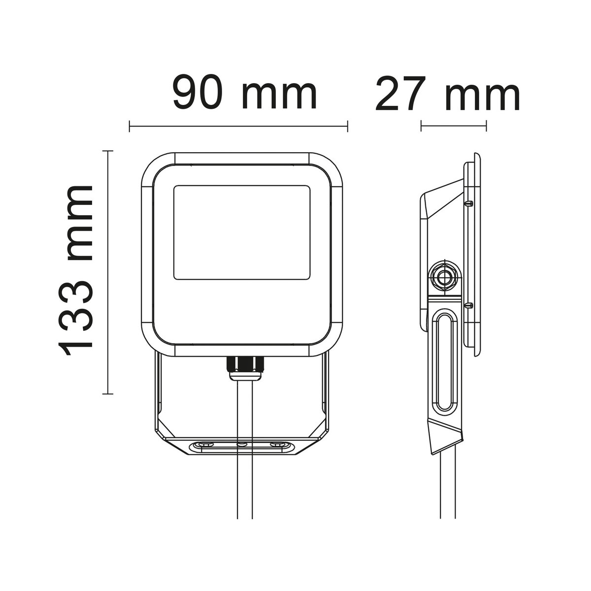 Proiettore Faro LED per Esterno ORLANDO 10 Grigio Grafite 10W 4000K 120° IP65