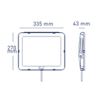 Proiettore Faro LED per Esterno ORLANDO 150 Grigio Grafite 150W 4000K 120° IP65