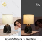 Lampada da Tavolo Abat Jour Aigostar E14 in Ceramica Nera