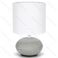 Lampada da Tavolo Abat Jour E14 in Ceramica Grigio