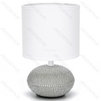 Lampada da Tavolo Abat Jour E14 in Ceramica Grigio