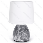 Lampada da Tavolo Abat Jour E14 in Ceramica Finto Marmo