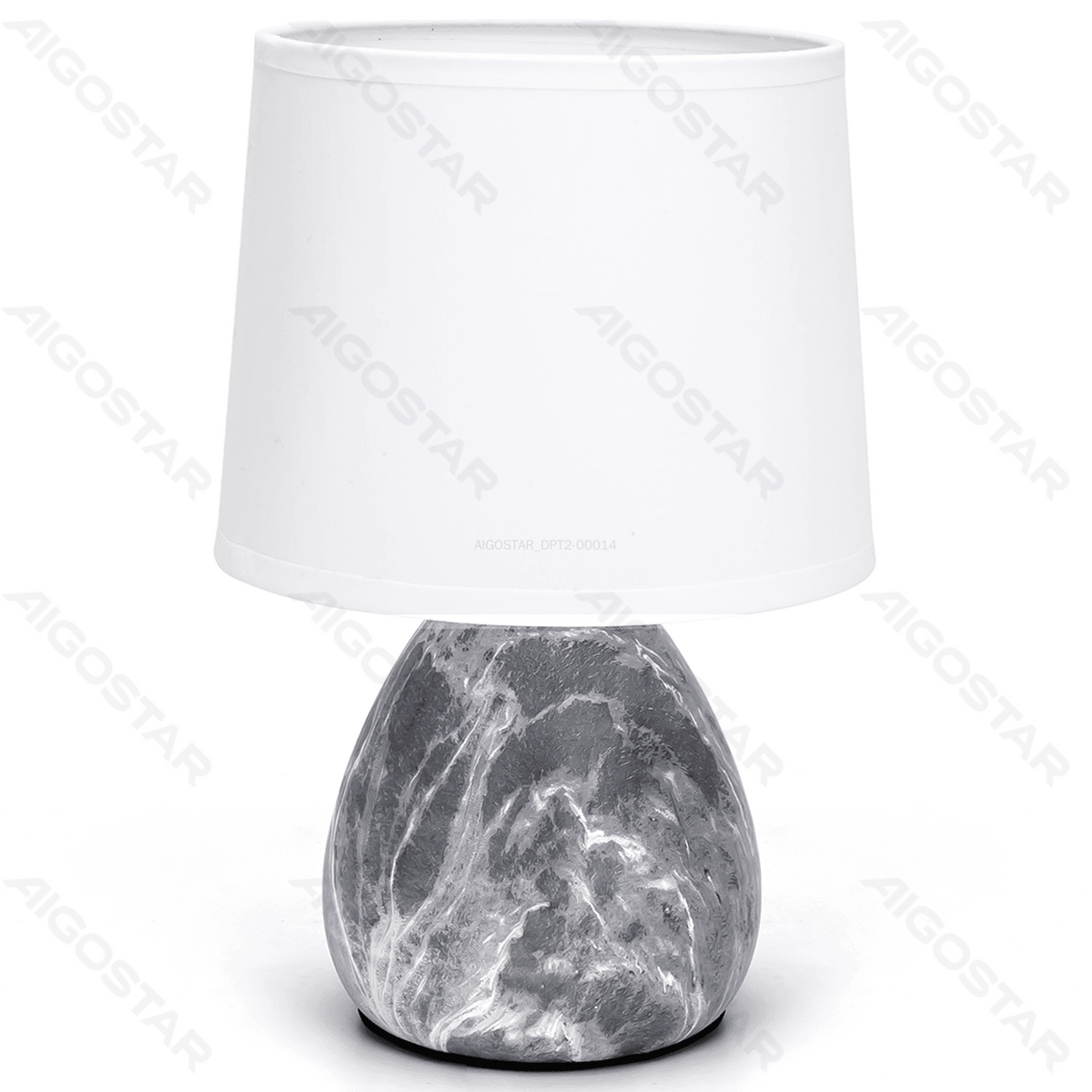 Lampada da Tavolo Abat Jour E14 in Ceramica Finto Marmo