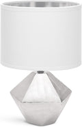 Lampada da Tavolo Abat Jour E14 in Ceramica Silver