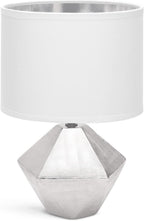 Lampada da Tavolo Abat Jour E14 in Ceramica Silver