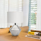 Lampada da Tavolo Abat Jour E14 in Ceramica Silver
