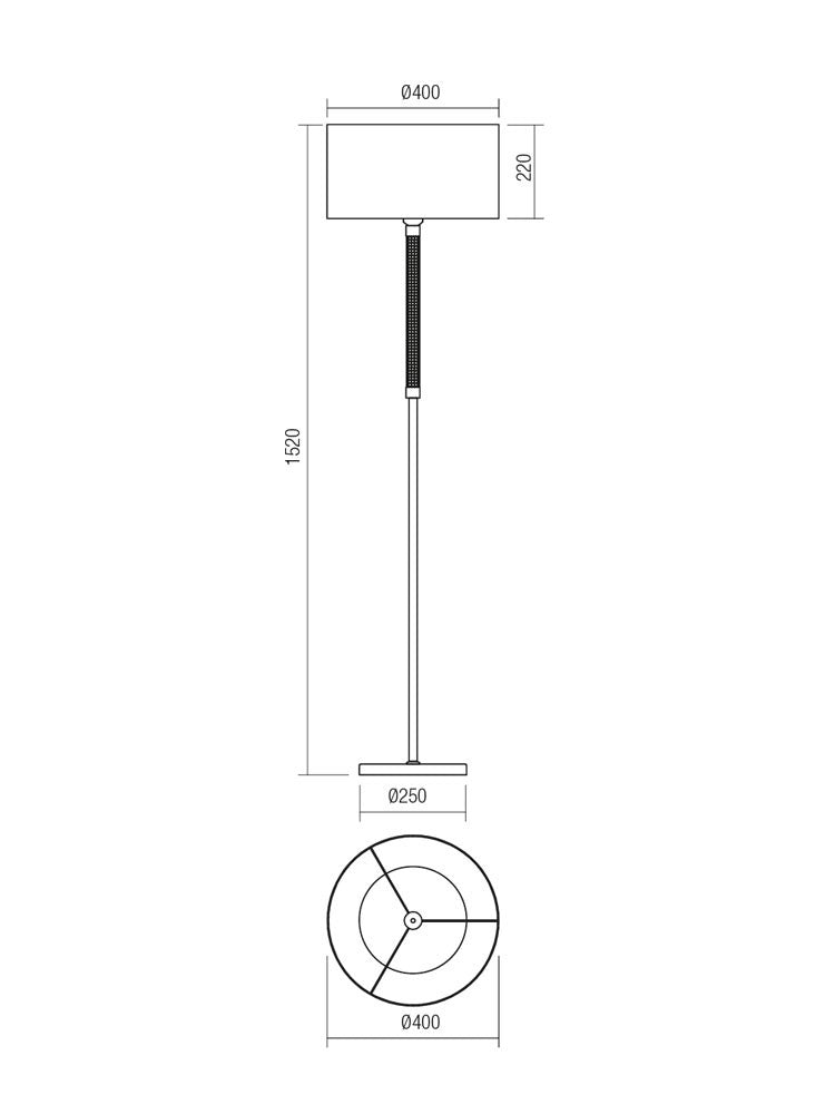 Lampada da Terra Piantana ASTRID Metallo Cromato Attacco E27 max 42W IP20