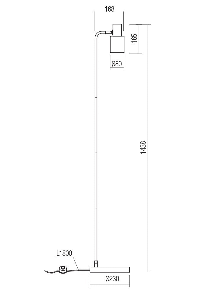 Lampada da Terra Piantana AURUM Attacco E27 max 15W Nero e Oro IP20