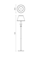 Lampada da Terra Piantana FABIOLA Attacco E27 max 42W Beige IP20