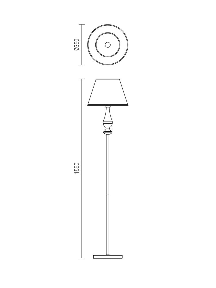 Lampada da Terra Piantana FABIOLA Attacco E27 max 42W Beige IP20
