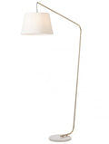 Lampada da Terra Piantana KERMIT Attacco E27 max 42W Oro Opaco e Beige IP20